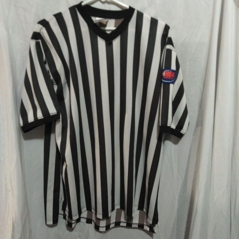 Referee Basketball Shirt * Size Xl  OFFICIAL +POS * V-neck Isha Official